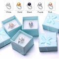 925 Silver Pearl Rings Fashion Pearl Ring Designs 9-10mm AAA Button Pearl Ring Jewelry